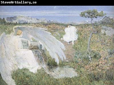 Giovanni Segantini Love at the Spring of Life (The Fountain of Youth) (mk19)